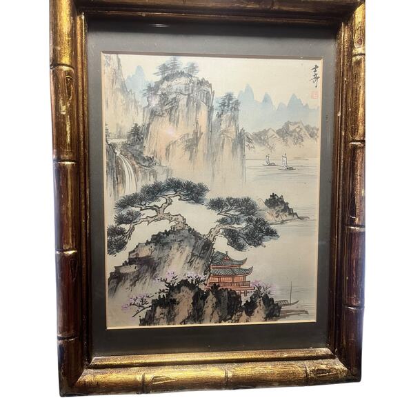 Chinese Landscape Painting Export Mid Century - Picture 1 of 4